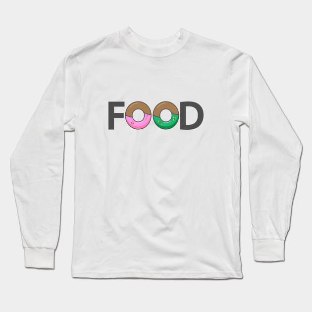 Food typographic artsy Long Sleeve T-Shirt by DinaShalash